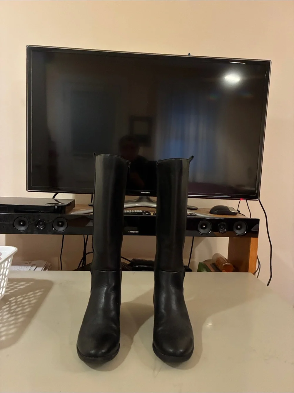 Women's Black Tall Side Zip Riding Boots